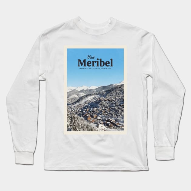 Visit Meribel Long Sleeve T-Shirt by Mercury Club